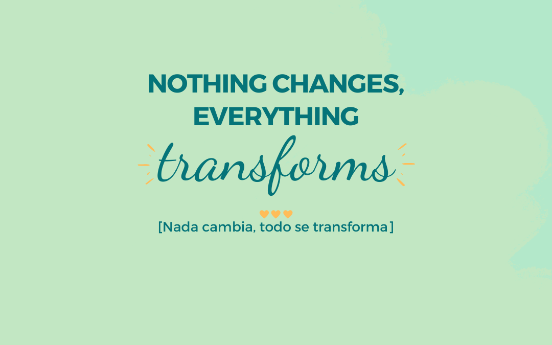 Nada cambia, todo se transforma